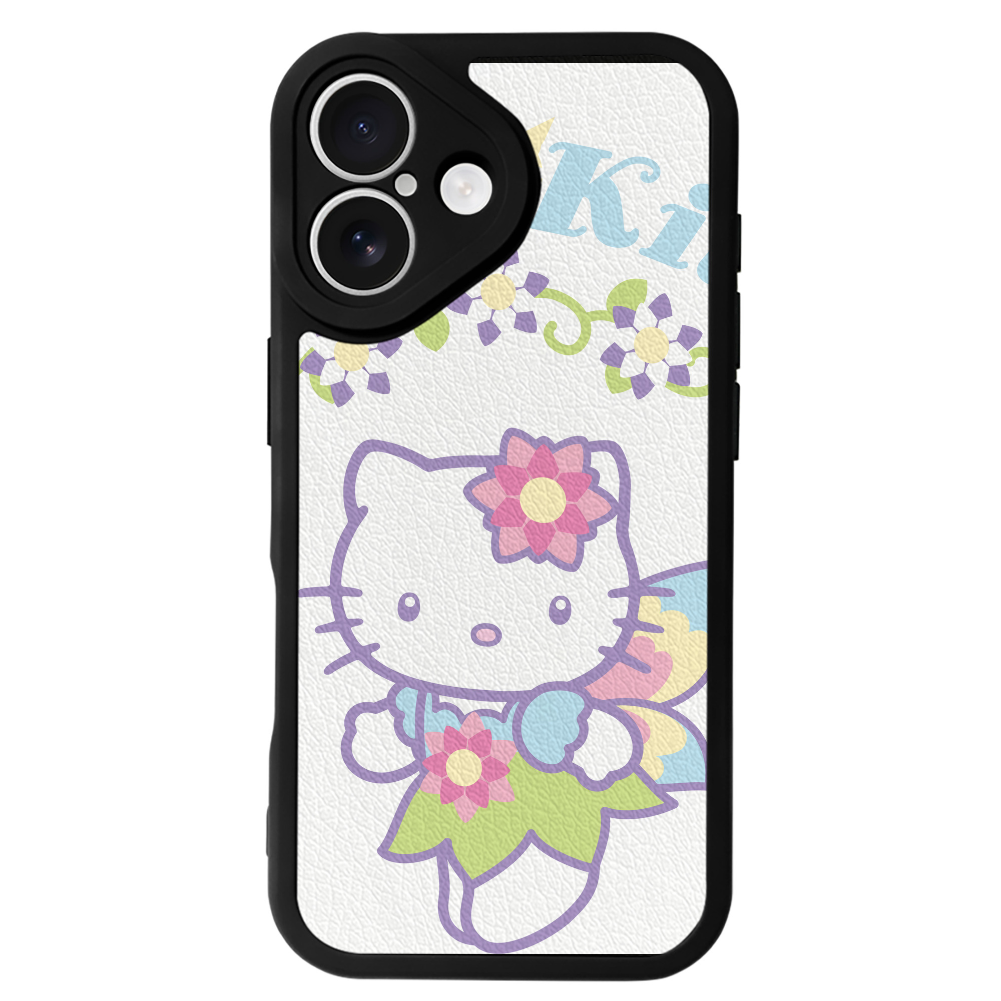 （画像用） Hello Kitty ハローキティ 【iPhone 16シリーズ対応】シリコンスマホケース（レザー調） 材質：シリコン